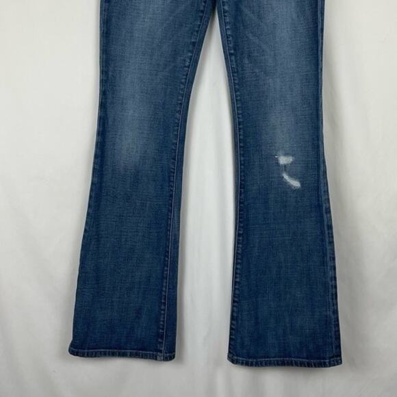 Joe’s Jeans Low Rise Rocker Fit Boho Distressed Flare Jeans - Picture 3 of 11